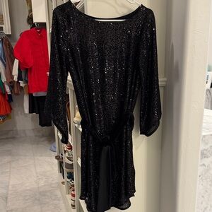 By Anthropologie Black sequin dress